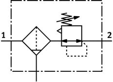 Festo Compressed Air Filter Regulator G3/8'' 0.5-12bar 1600l/min 40µm Mini - 162688