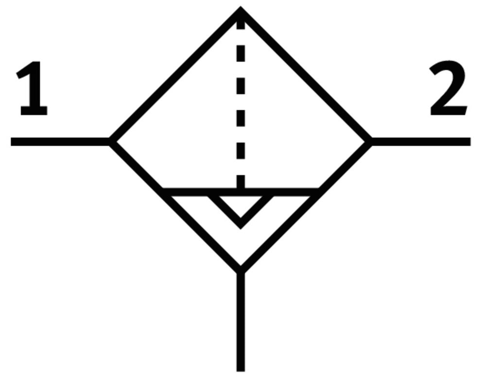 Festo Compressed Air Filter G1/8'' 2-12bar 800l/min 5µm Mini - 162618