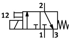Festo 3/2 NC Monostabil Luft Magnetventil Anschlussplatte 10l/min 0 - 8bar/0 - 116psi - 197003
