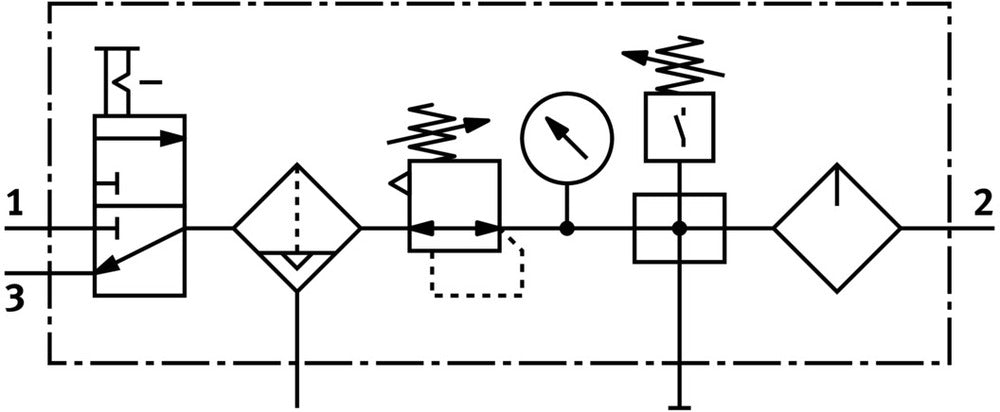 Festo Wartungseinheit G1/4'' 0.5-12bar 1320l/min 40µm Midi - 185820