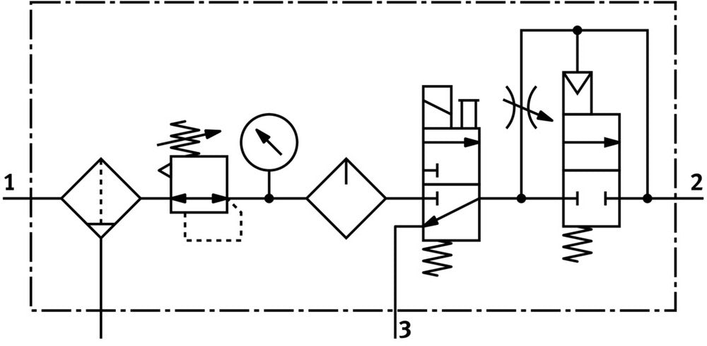 Festo Wartungseinheit G1/8'' 2.5-12bar 550l/min 40µm Mini - 185827