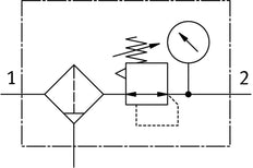 Festo Filterregler G1/4'' 0.5-12bar 1200l/min 5µm Mini - 194716