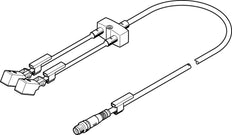 Festo Y-Verteiler Mit Kabeln An Beiden Enden 5m/0.3m 1A IP65/- 8035790