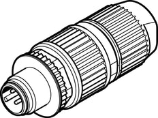 Festo Plug 4-pin A-coded M12x1 IP65 IP67 - 564947