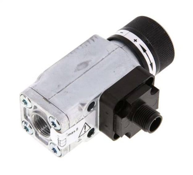 -0,85 bis -0,15bar SPDT-Vakuumschalter aus Zinkdruckguss G1/4'' 250VAC 4-poliger M12-Stecker