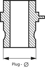 Camlock DN 140 (6'') Aluminium-Kupplung Schlauchpfeiler (150 mm) Typ E MIL-C-27487