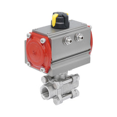 Rp 3'' 2-Wege Pneumatischer Edelstahl-Kugelhahn Doppeltwirkend