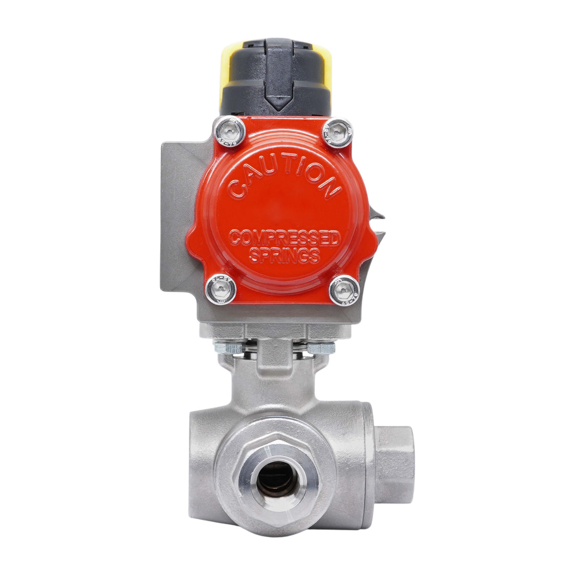 Rp 1-1/2'' L-Port 3-Wege Pneumatischer Edelstahl-Kugelhahn Doppeltwirkend