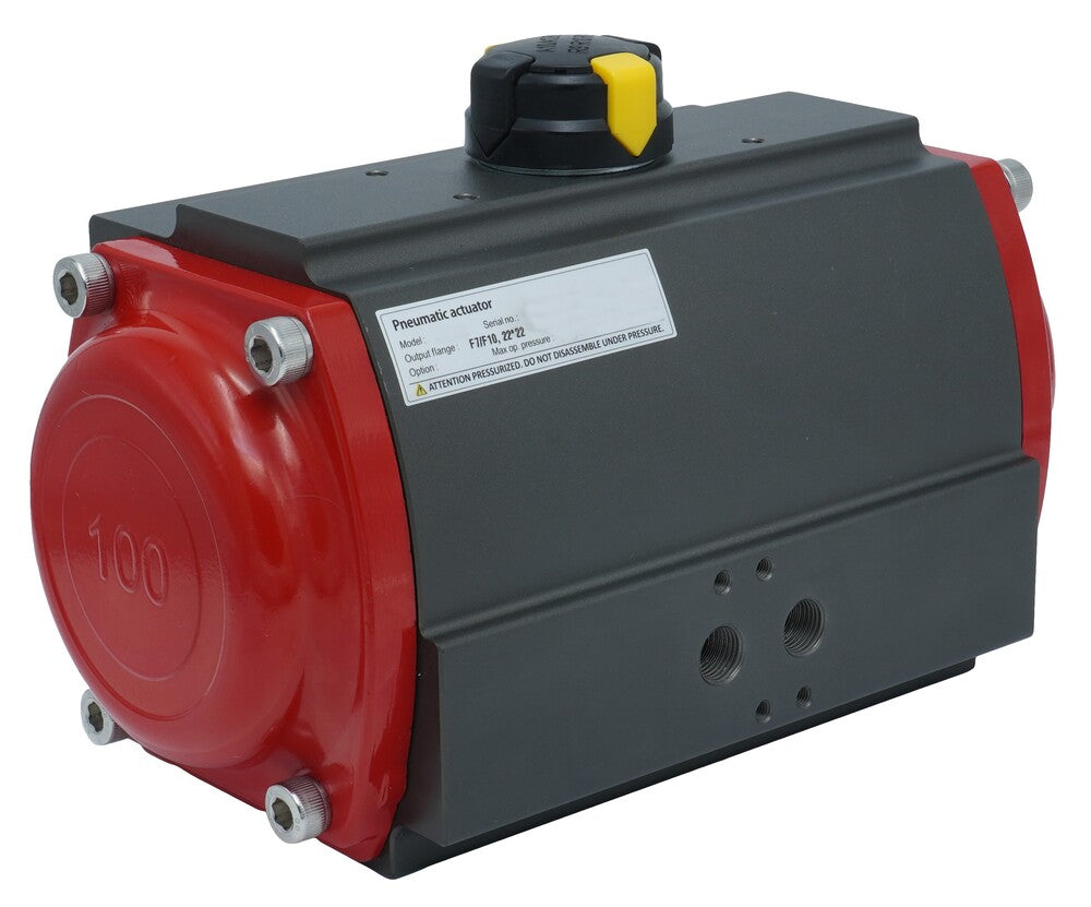 Pneumatic Actuator Rack & Pinion Double Acting 317.5Nm @ 6bar F07/F10 NPT Threads - PR09D-N