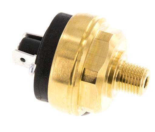 0.2 bis 2bar NO Druckschalter aus Messing M10 42VAC/DC Flachstecker