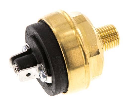 0.2 bis 2bar NO Druckschalter aus Messing M10 42VAC/DC Flachstecker