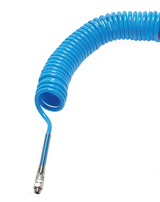 6m Coiled Air Hose 8x5mm PUR G1/4 Male Connector