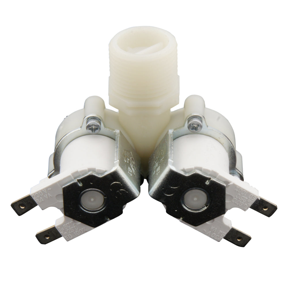 Magnetventil RPE doppelt 3/4''x10mm Nylon NBR 180° 0,2-10bar 24V AC