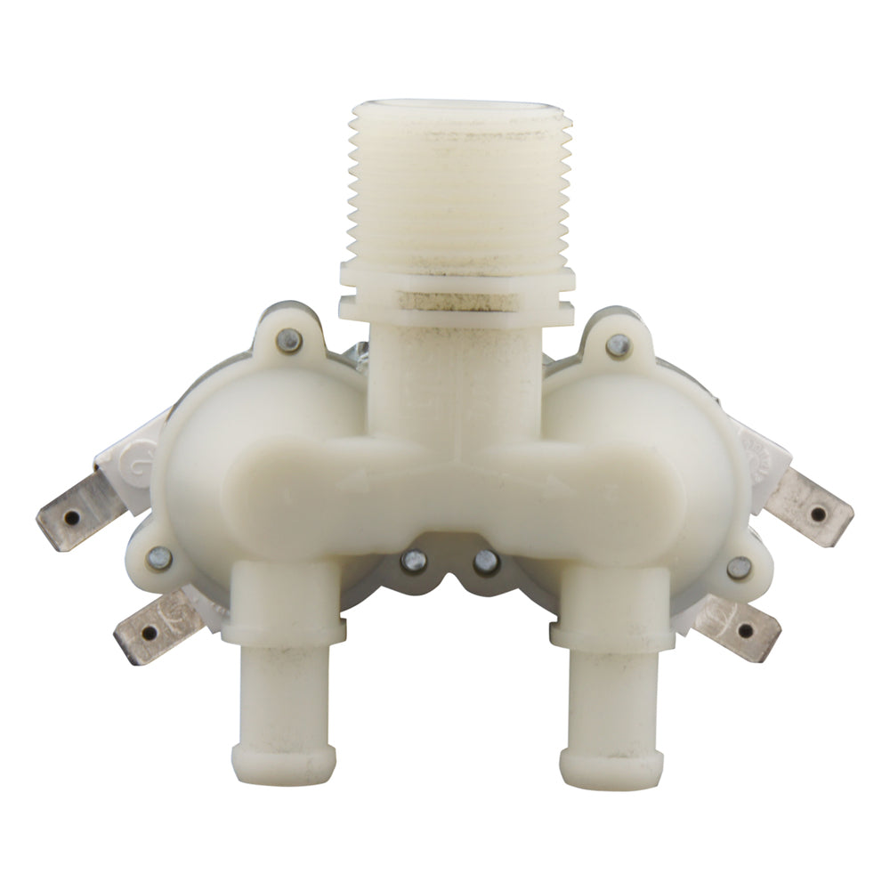 Magnetventil RPE doppelt 3/4''x10mm Nylon NBR 180° 0,2-10bar 24V AC