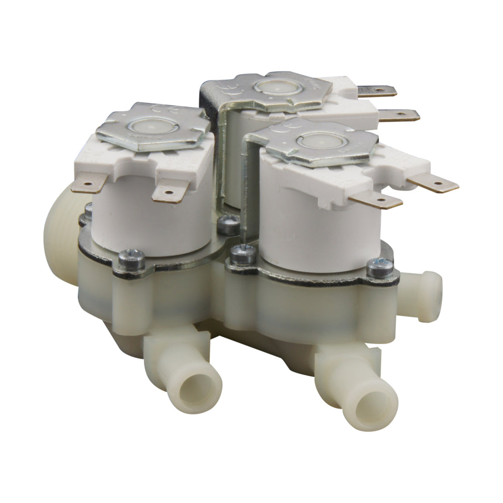 Magnetventil RPE dreifach 3/4''x10mm Nylon NBR 180° 0,2-10bar 24V AC