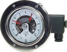 Kontaktmanometer 1NC/2NO 0..6bar (87psi) Edelstahl 100mm Klasse 1 Rückanschluss