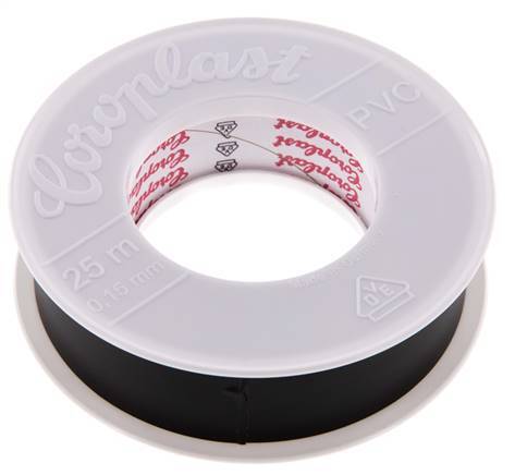 Elektrisches Isolierband VDE-geprüft 25mm/25m Schwarz