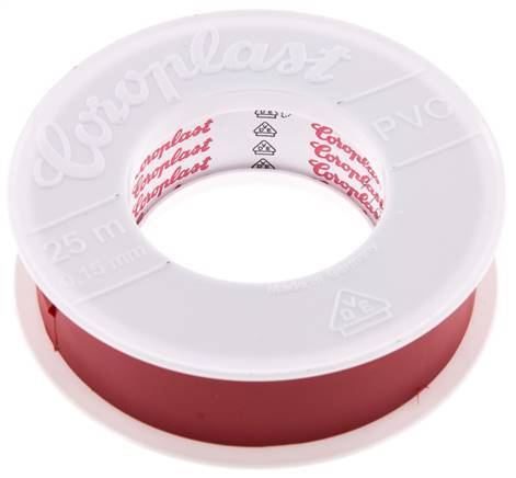 Elektrisches Isolierband VDE-geprüft 25mm/25m Rot