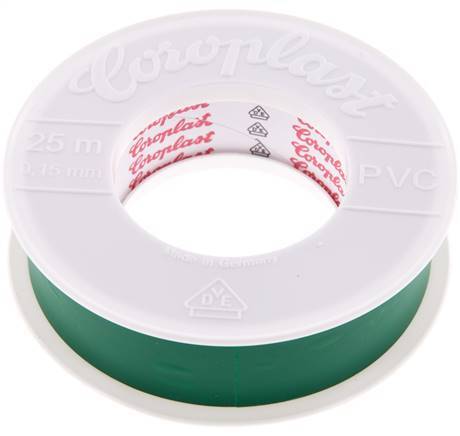 Electrical Insulation Tape VDE-tested 25mm/25m Green