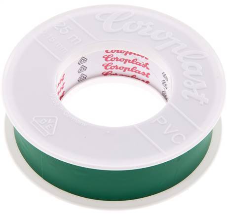 Elektrisches Isolierband VDE-geprüft 25mm/25m Grün