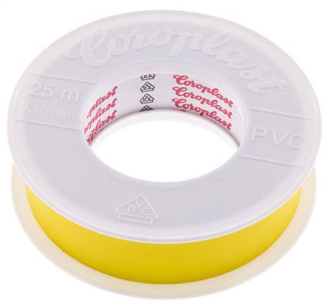 Elektrisches Isolierband VDE-geprüft 25mm/25m Gelb