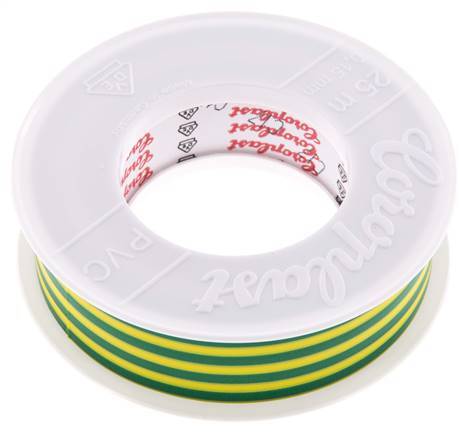 Elektrisches Isolierband VDE-geprüft 25mm/25m Grün/Gelb