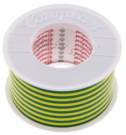Elektrisches Isolierband VDE-geprüft 50mm/25m Grün/Gelb