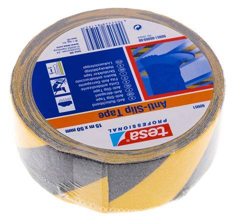 Anti-Rutsch-Klebeband 50mm/15m Schwarz/Gelb