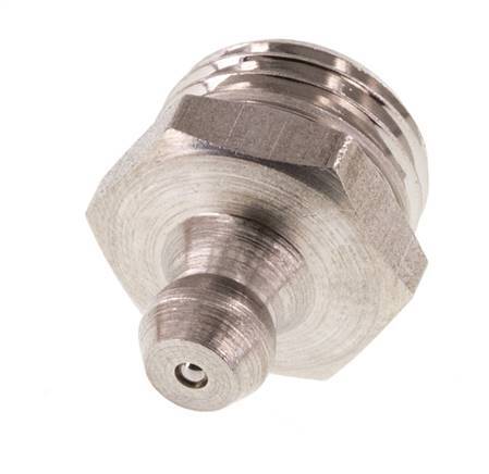 Gerader Hydraulikschmiernippel Edelstahl R 1/4 Zoll DIN 71412