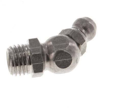 Angled Hydraulic Grease Nipple Stainless Steel M8x1 DIN 71412