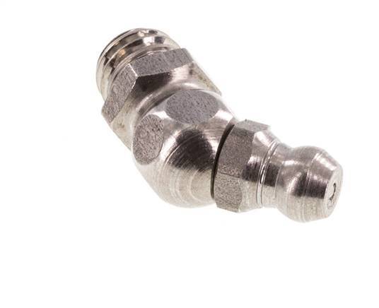 Angled Hydraulic Grease Nipple Stainless Steel M8x1.25 DIN 71412