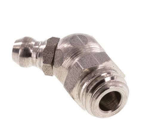 Gewinkelter Hydraulik-Schmiernippel Edelstahl M10x1,5 DIN 71412
