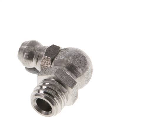 Rechtwinkliger Hydraulik-Schmiernippel Edelstahl M8x1,25 DIN 71412