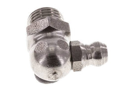 Rechtwinkliger Hydraulik-Schmiernippel Edelstahl R 1/8 Zoll DIN 71412