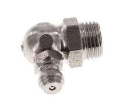 Rechtwinkliger Hydraulik-Schmiernippel Edelstahl R 1/8 Zoll DIN 71412