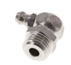 Rechtwinkliger Hydraulik-Schmiernippel Edelstahl R 1/4 Zoll DIN 71412