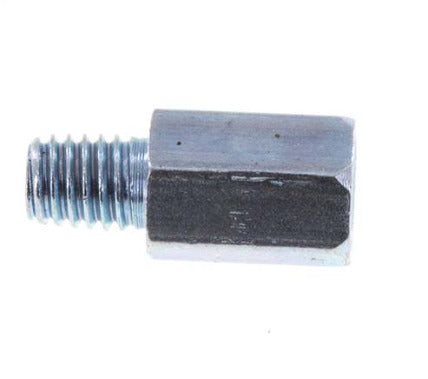 Männlicher/weiblicher M6x1-Fettnippel aus Stahl, Verlängerung 16 mm [2 Stück]