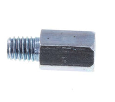 Männlicher/weiblicher M6x1-Fettnippel aus Stahl, Verlängerung 16 mm [2 Stück]
