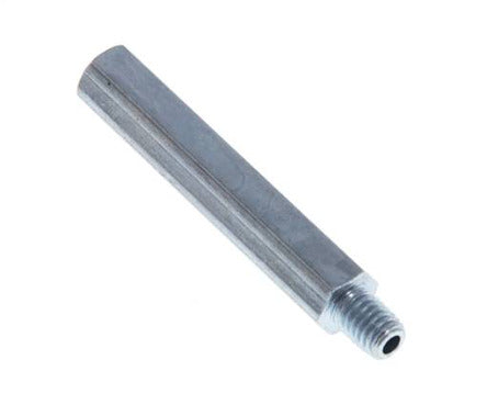 Stahl, männlich/weiblich, M6x1, Fettnippelverlängerung 53 mm