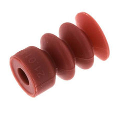 14mm Faltenbalg Silikon Rot Vakuum-Saugnapf Hub 10mm