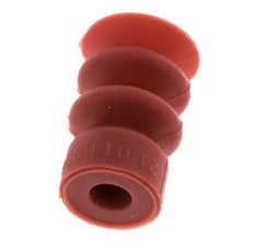 14mm Faltenbalg Silikon Rot Vakuum-Saugnapf Hub 10mm