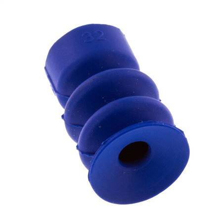 14mm Faltenbalg PUR Blau Vakuum-Saugnapf Hub 10mm