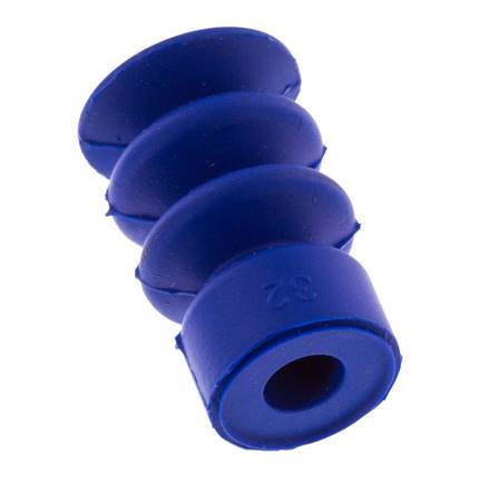 14mm Faltenbalg PUR Blau Vakuum-Saugnapf Hub 10mm