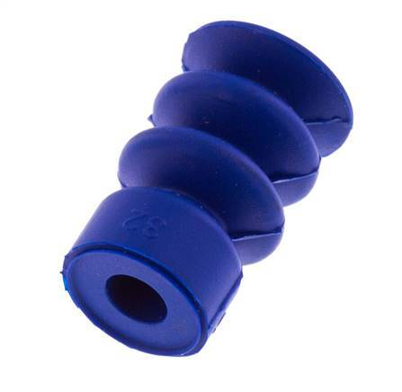 14mm Faltenbalg PUR Blau Vakuum-Saugnapf Hub 10mm