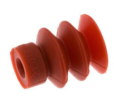 18mm Faltenbalg Silikon Rot Vakuum-Saugnapf Hub 8mm