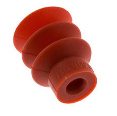 18mm Faltenbalg Silikon Rot Vakuum-Saugnapf Hub 8mm