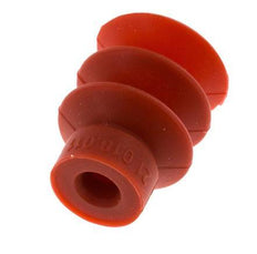 18mm Faltenbalg Silikon Rot Vakuum-Saugnapf Hub 8mm