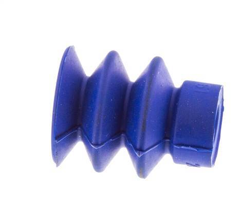 18mm Faltenbalg PUR Blau Vakuum-Saugnapf Hub 8mm