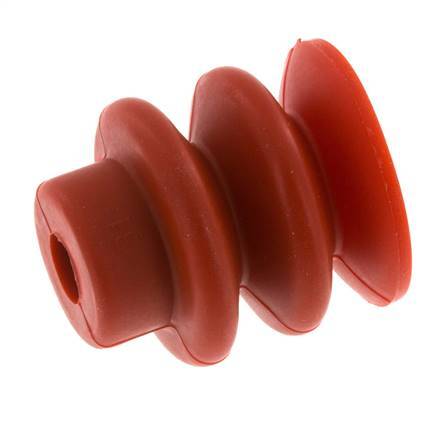 30mm Faltenbalg Silikon Rot Vakuum-Saugnapf Hub 13mm
