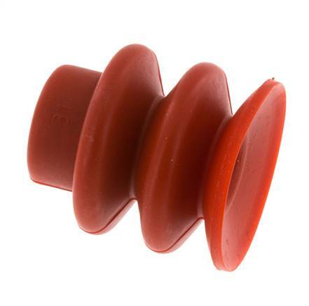 30mm Faltenbalg Silikon Rot Vakuum-Saugnapf Hub 13mm